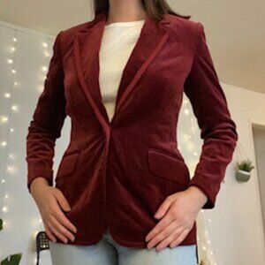 Vintage red velvet blazer